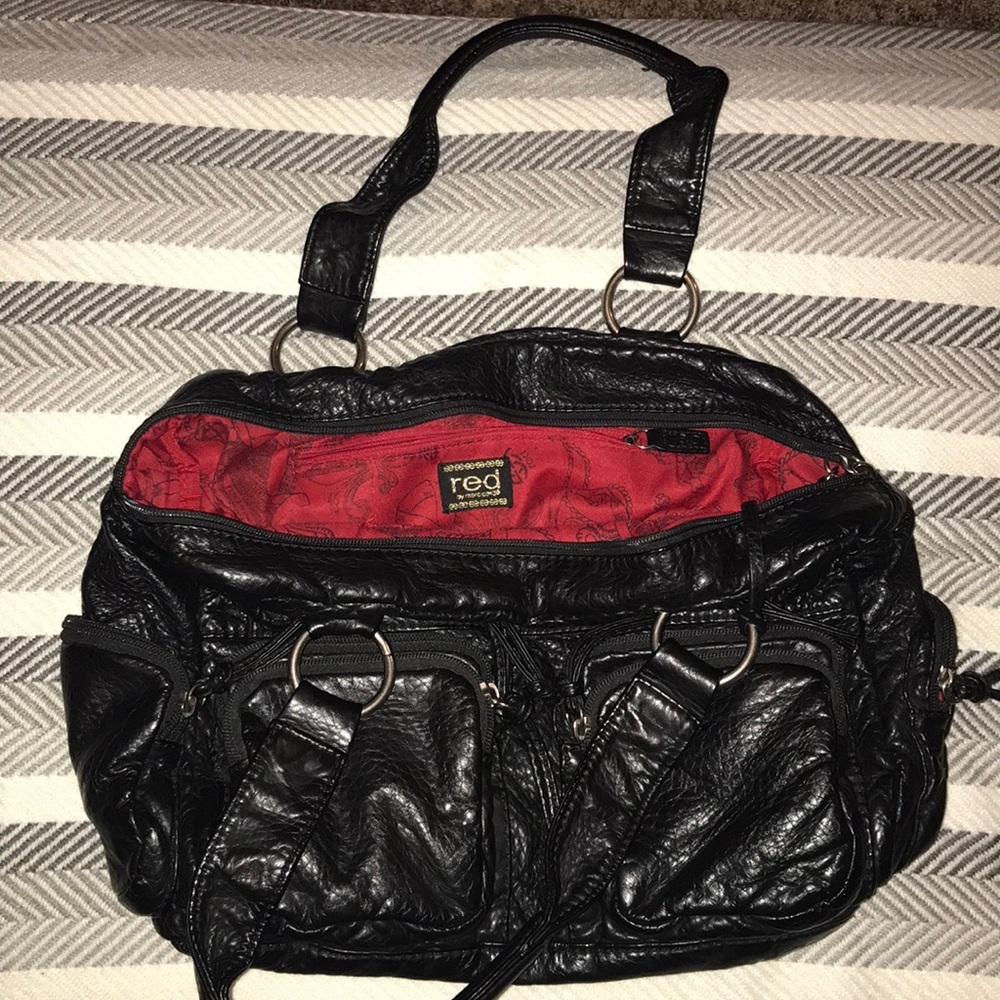 Black Leather Red, by Marc Exko, shoulder bag